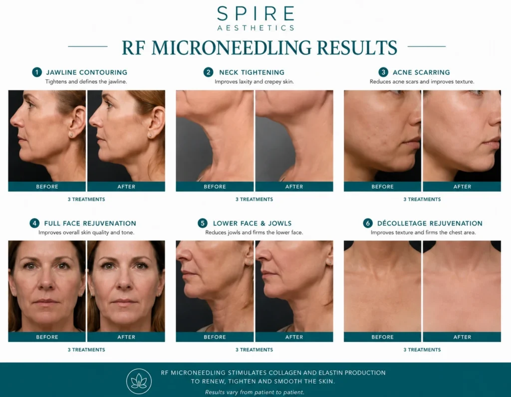 RF Microneedling Skin tightening Oxshott results