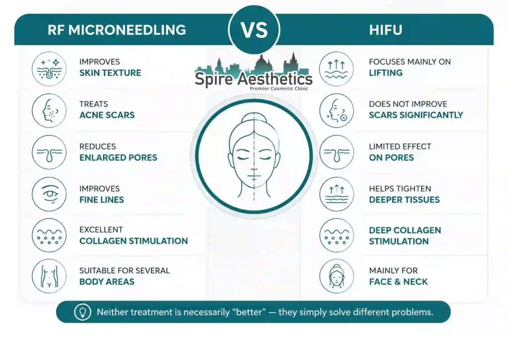 RF Microneedling vs HIFU: Which Treatment Gives Better Results Oxshott?